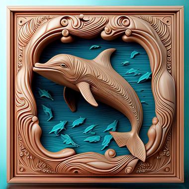 3D модель Знаменитое животное зимнего дельфина (STL)